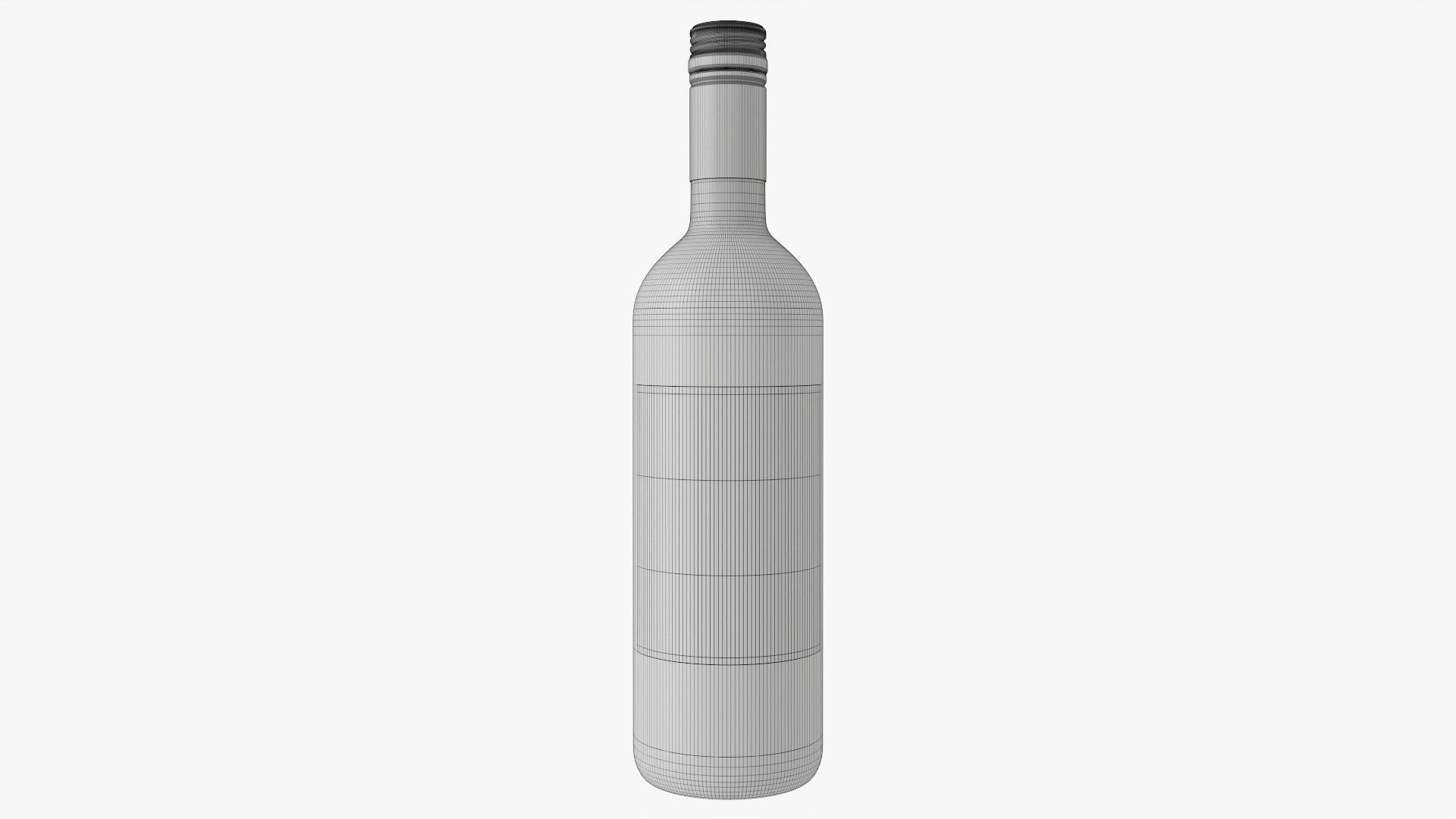 Wine bottle mockup 04 screw cap 3D model_6