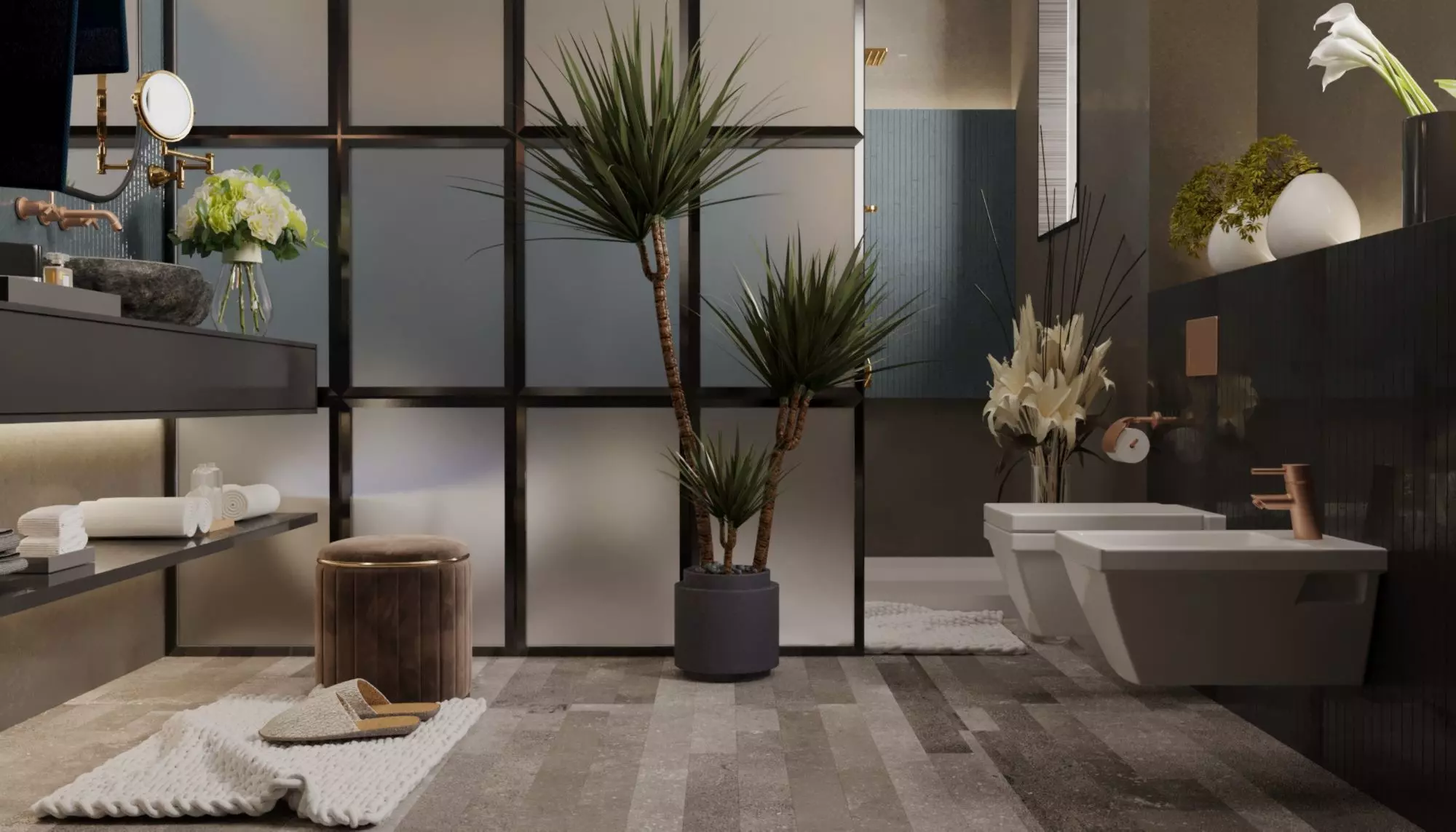 bathroom interior design scene 3D model
