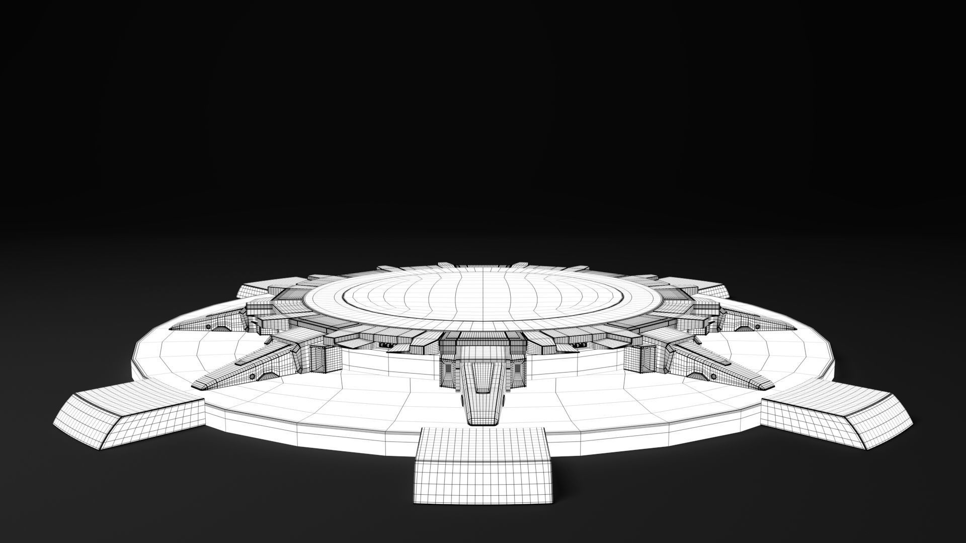 Turntable Mechanic Steampunk Steel Rustic  Low-poly 3D model_4