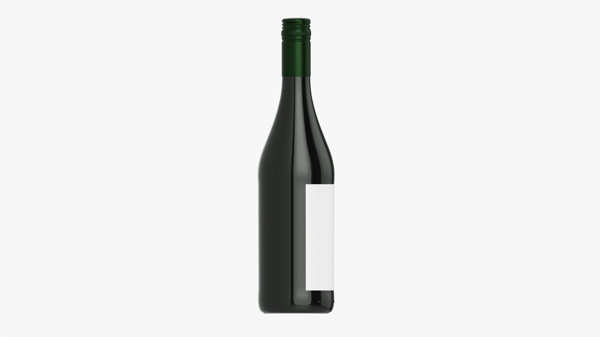 Wine bottle mockup 08 screw cap 3D model_4