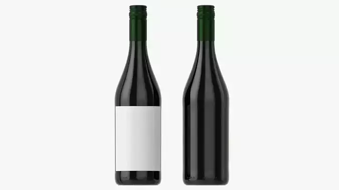 Wine bottle mockup 08 screw cap 3D model