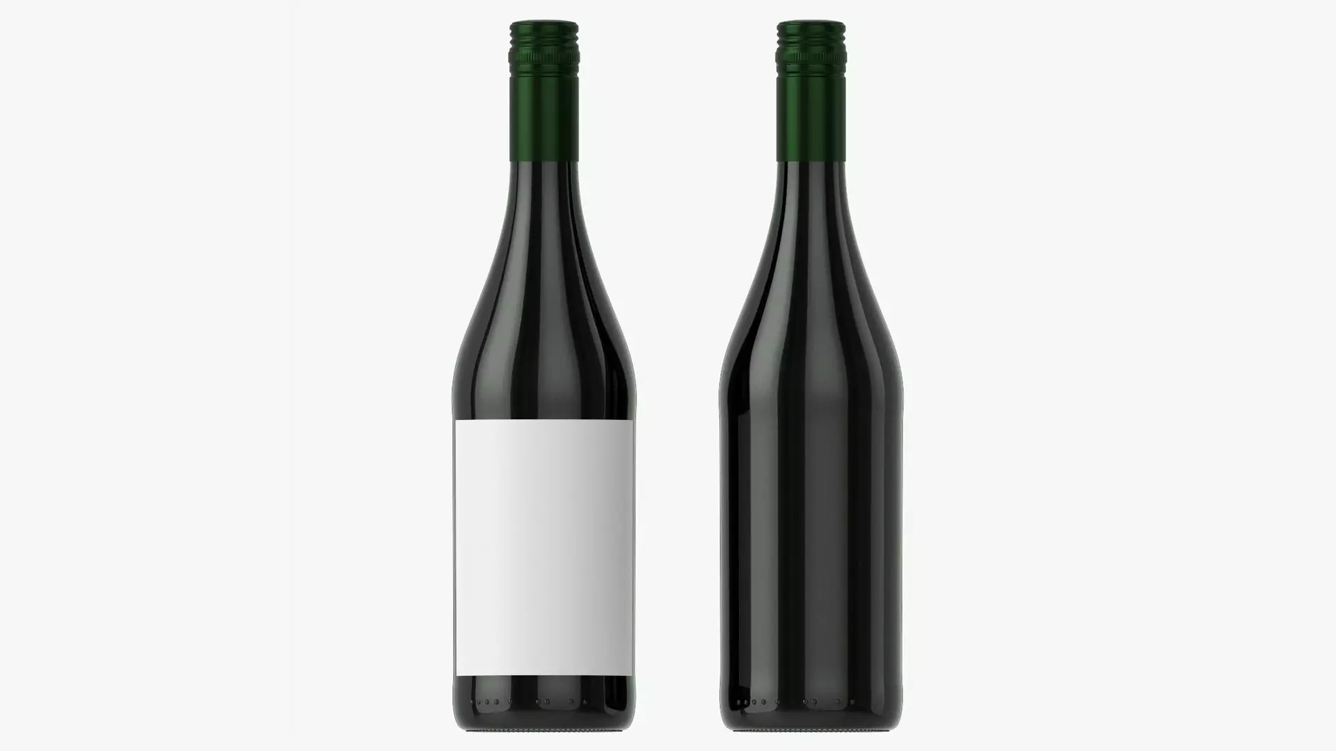 Wine bottle mockup 08 screw cap 3D model_0