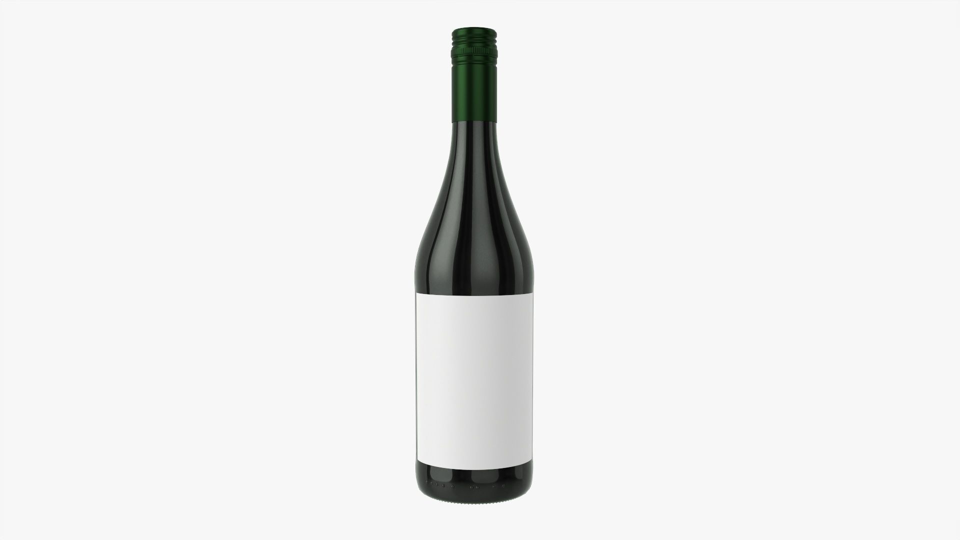 Wine bottle mockup 08 screw cap 3D model_1