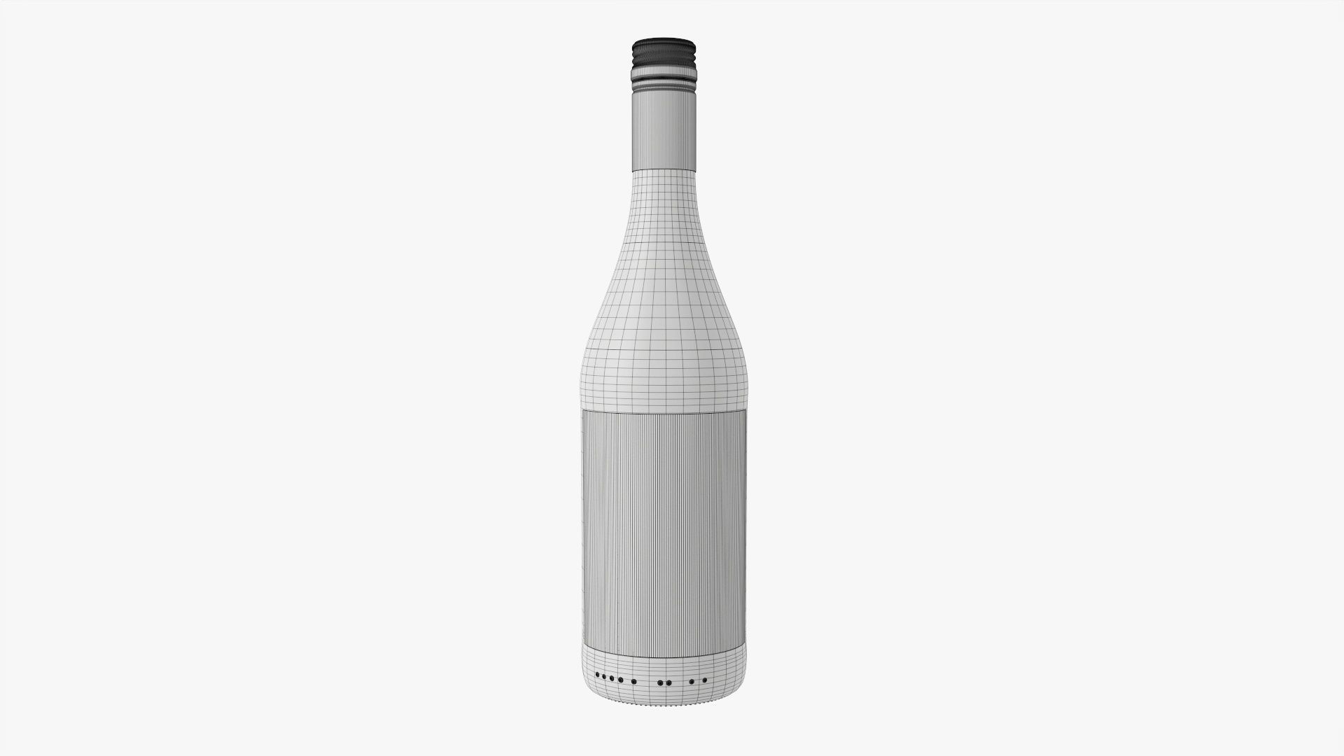 Wine bottle mockup 08 screw cap 3D model_6