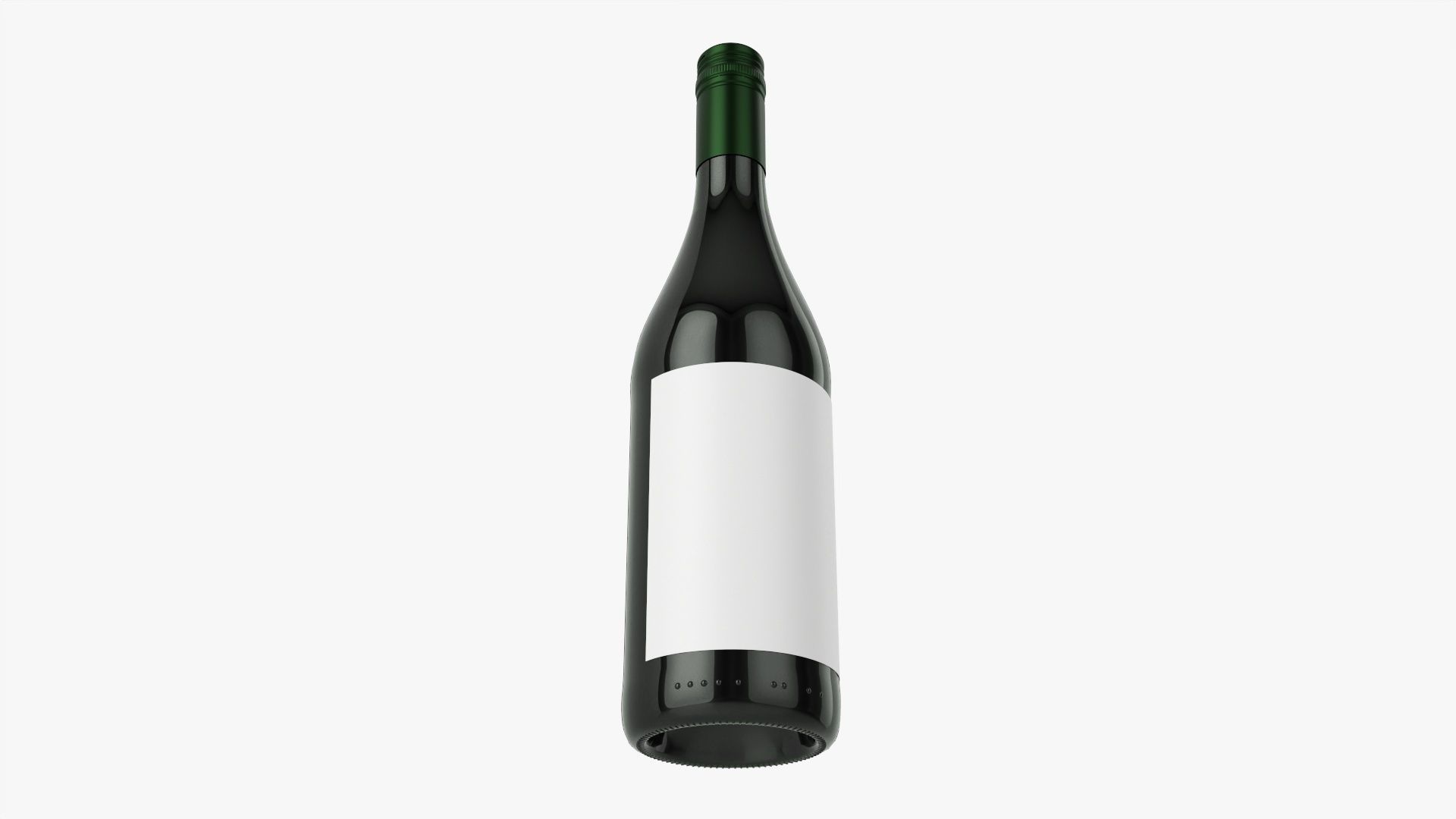 Wine bottle mockup 08 screw cap 3D model_2
