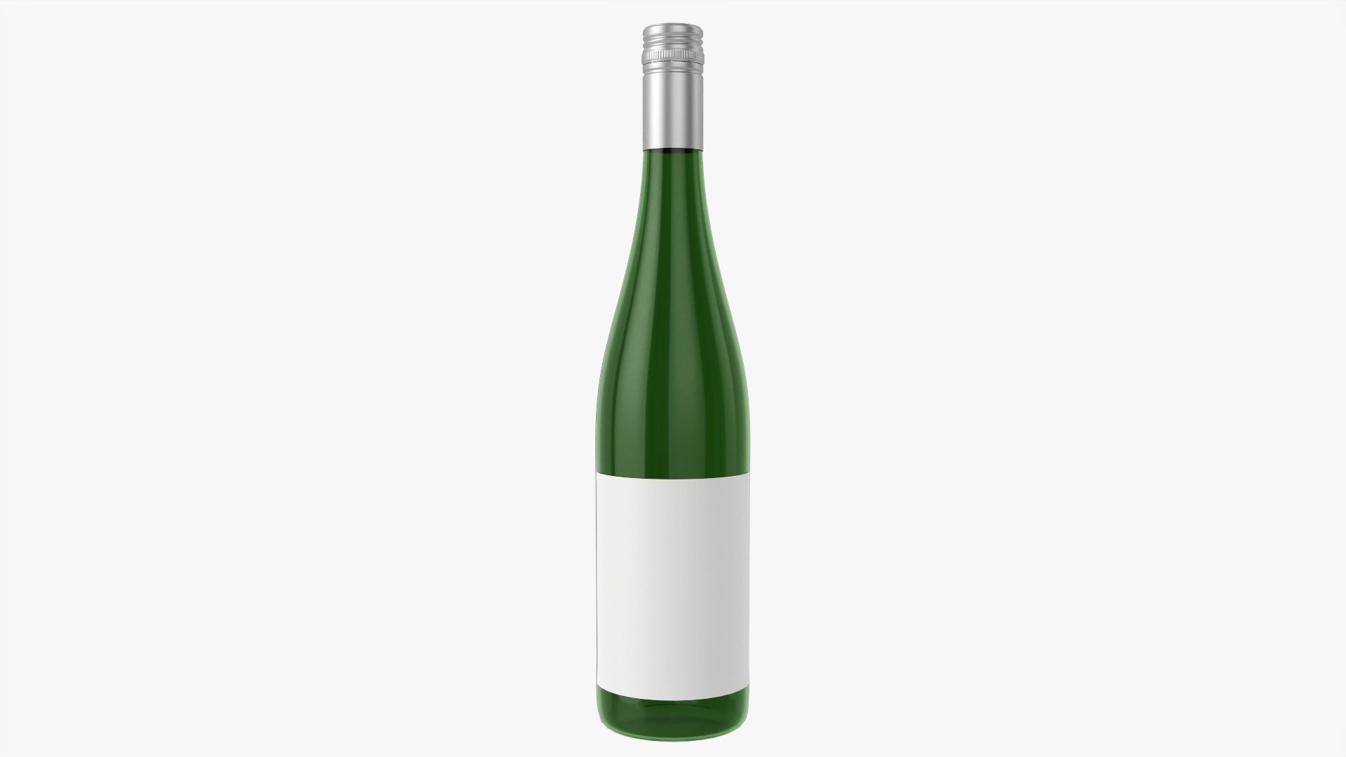 Wine bottle mockup 09 screw cap 3D model_1