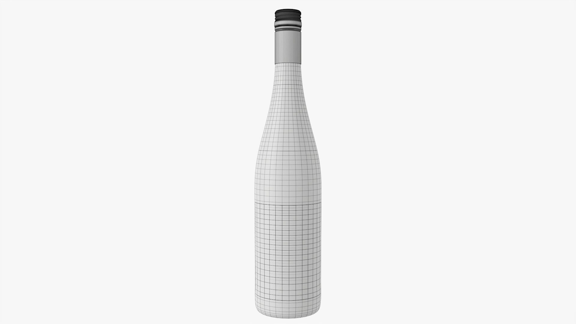 Wine bottle mockup 09 screw cap 3D model_6