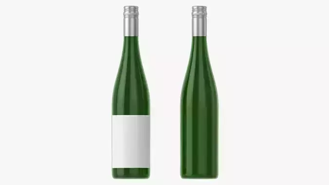 Wine bottle mockup 09 screw cap 3D model
