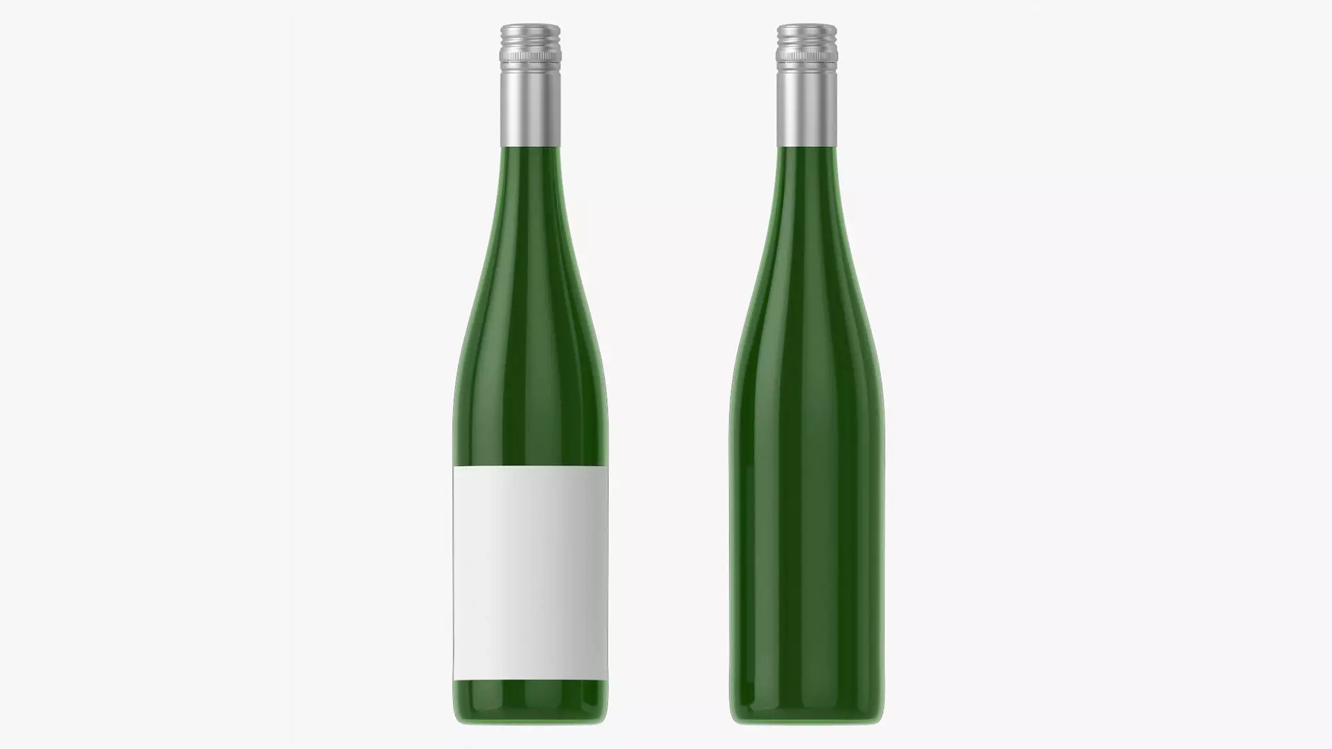 Wine bottle mockup 09 screw cap 3D model_0