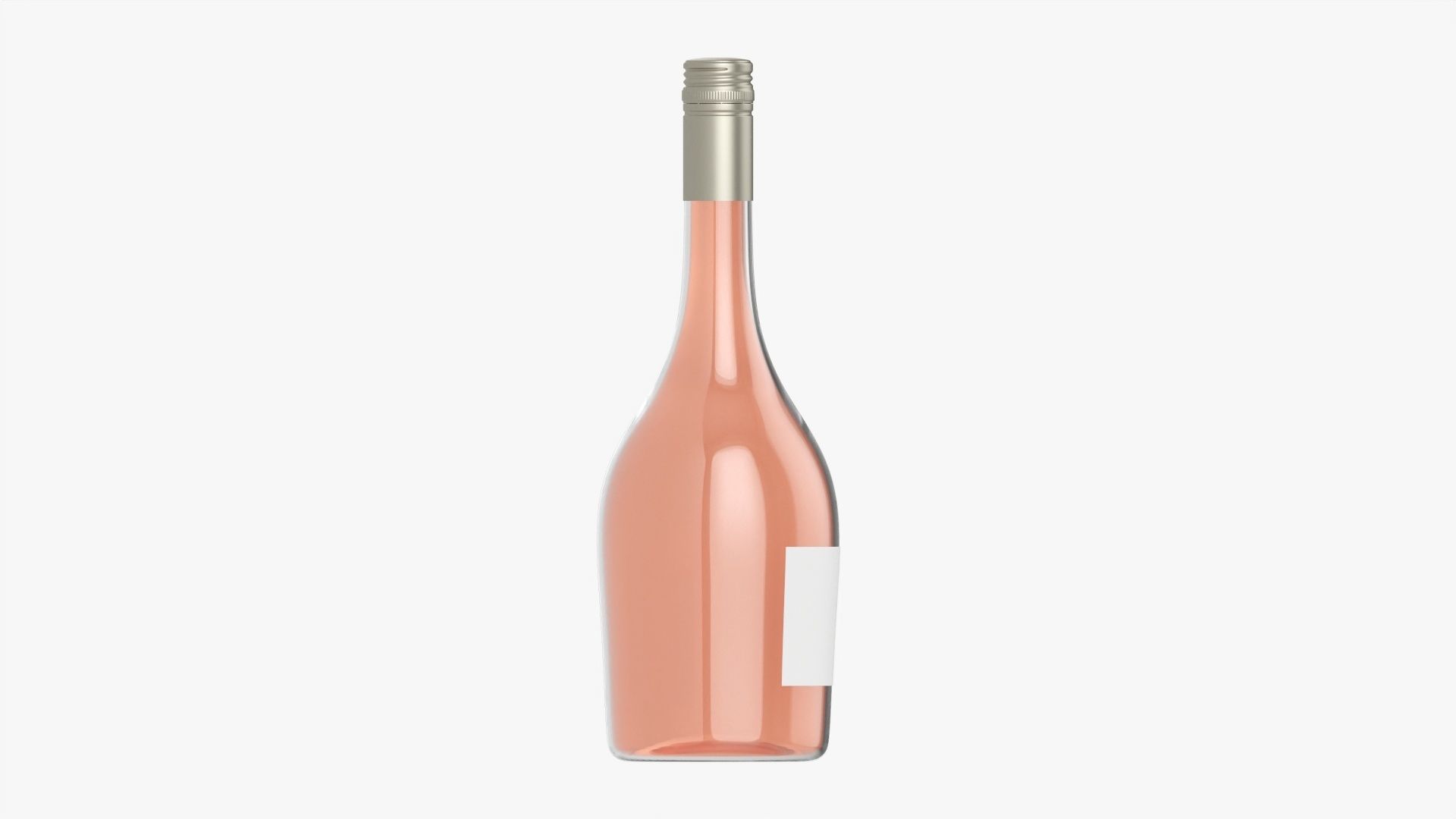 Wine bottle mockup 11 screw cap 3D model_4