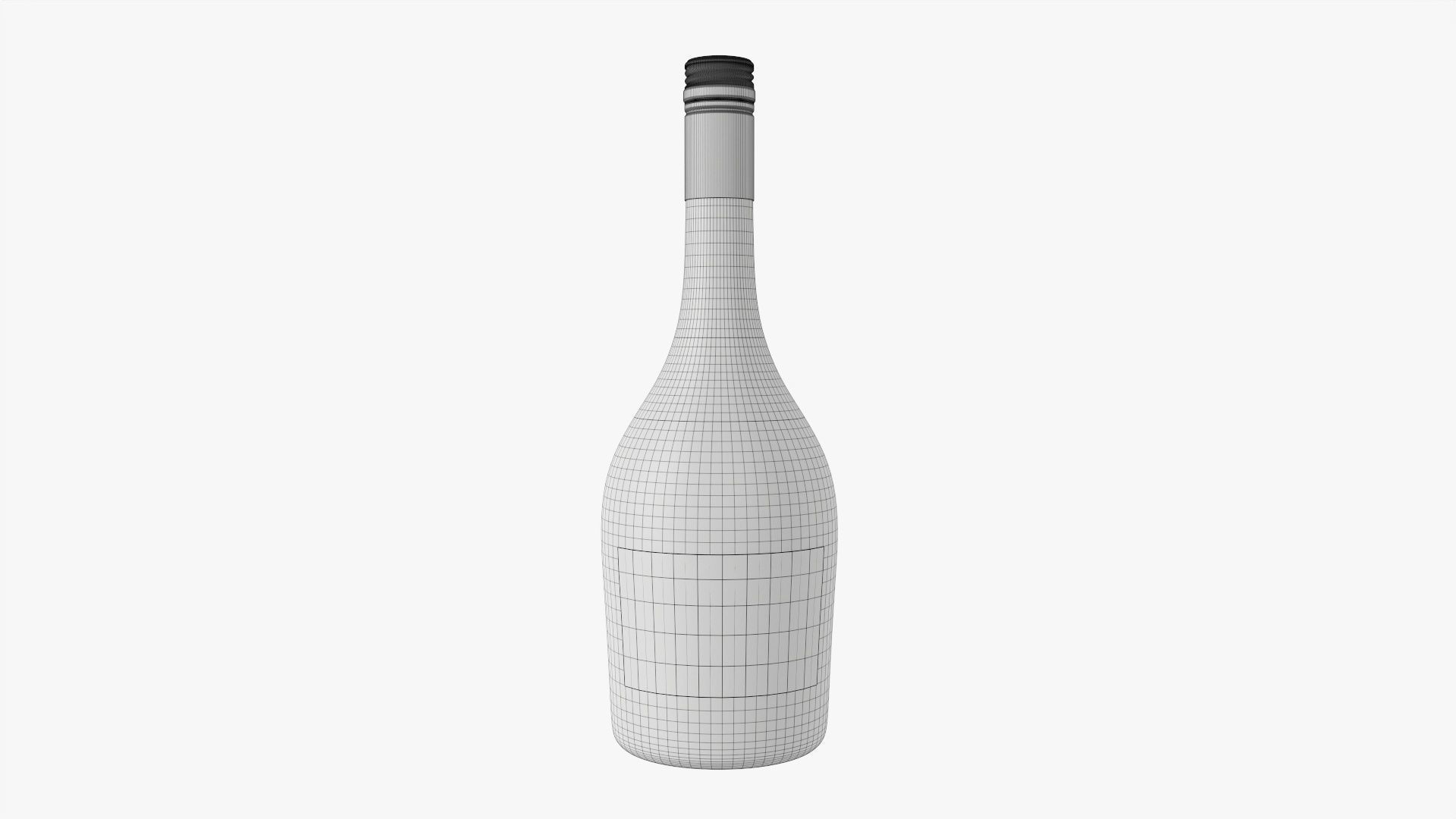 Wine bottle mockup 11 screw cap 3D model_6