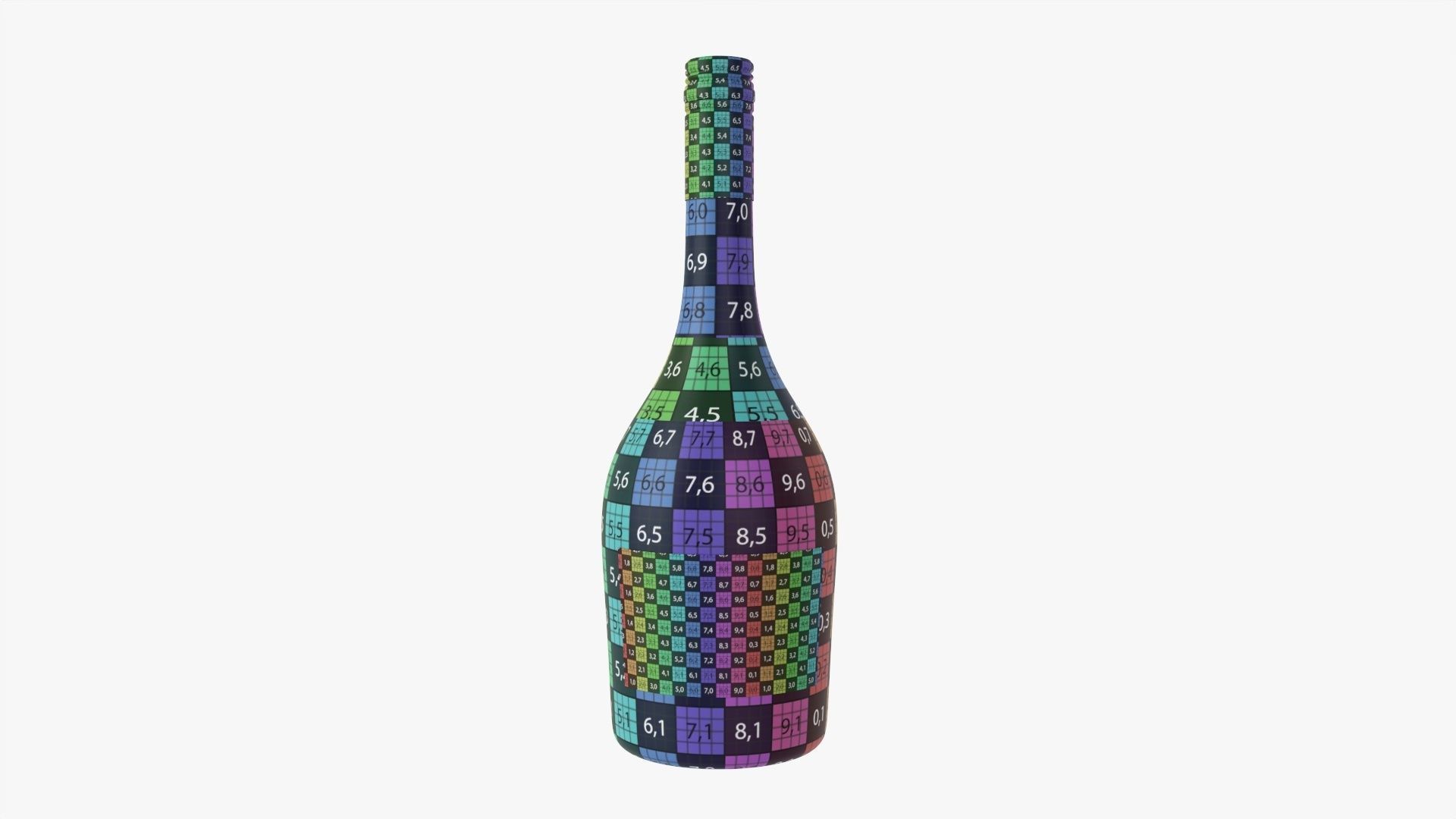 Wine bottle mockup 11 screw cap 3D model_7