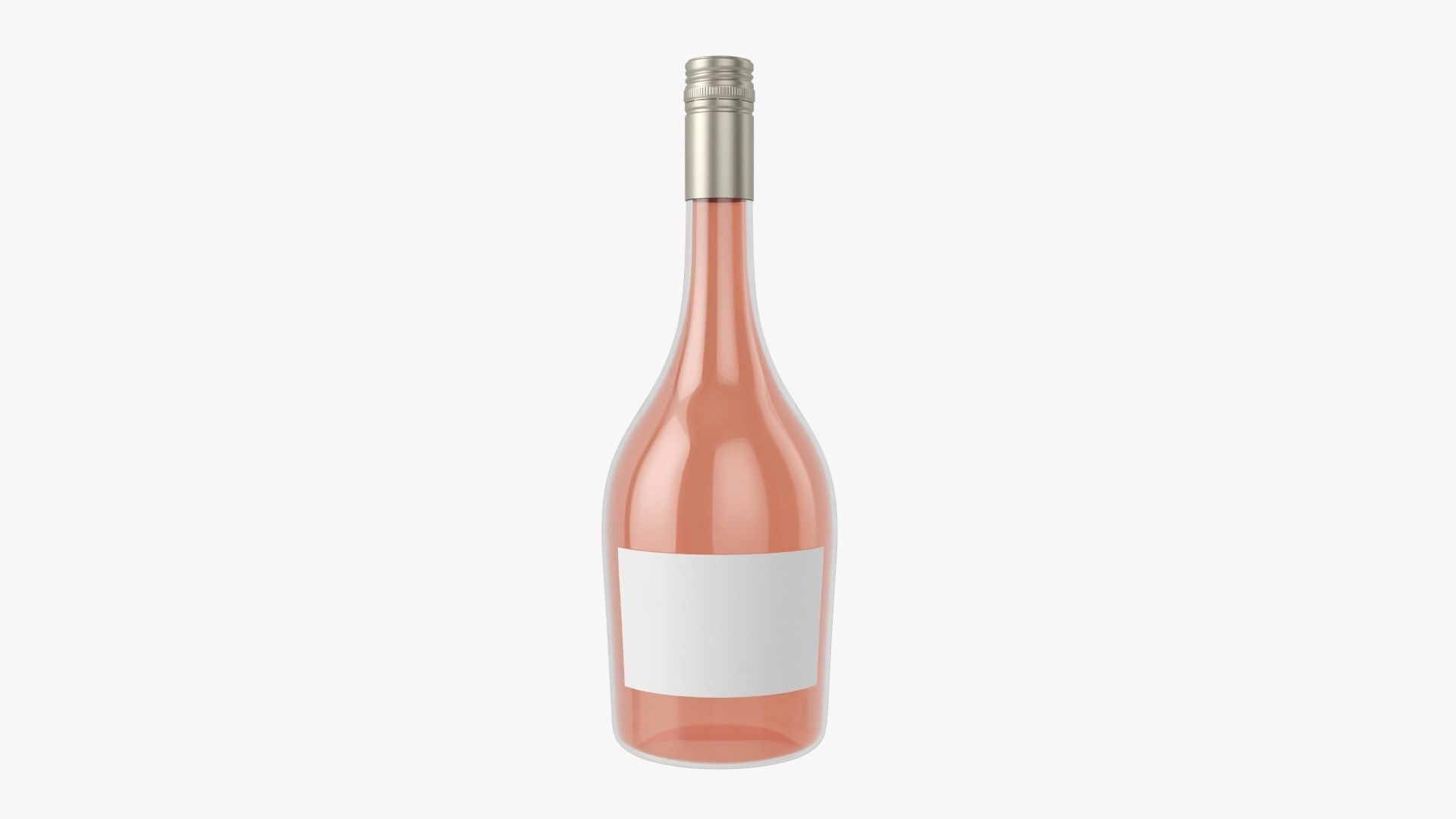 Wine bottle mockup 11 screw cap 3D model_1