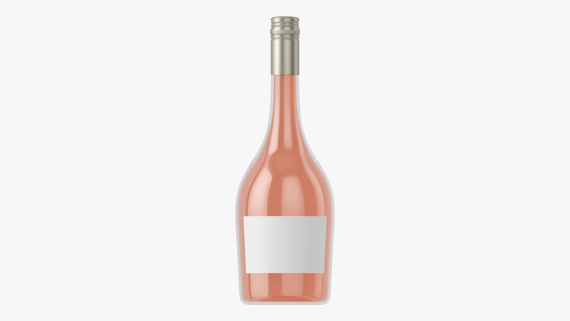 Wine bottle mockup 11 screw cap 3D model_3