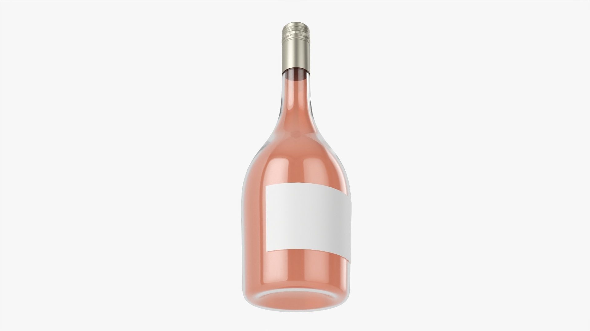 Wine bottle mockup 11 screw cap 3D model_2
