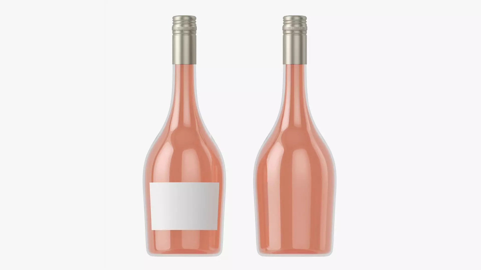 Wine bottle mockup 11 screw cap 3D model_0