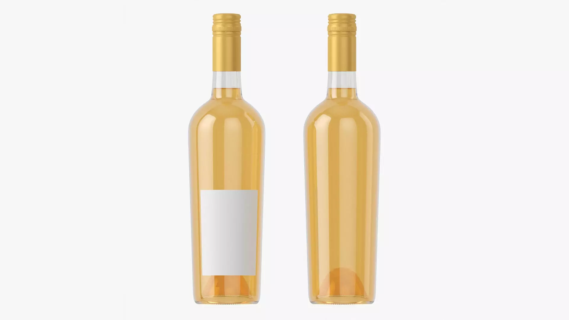 Wine bottle mockup 16 screw cap 3D model_0
