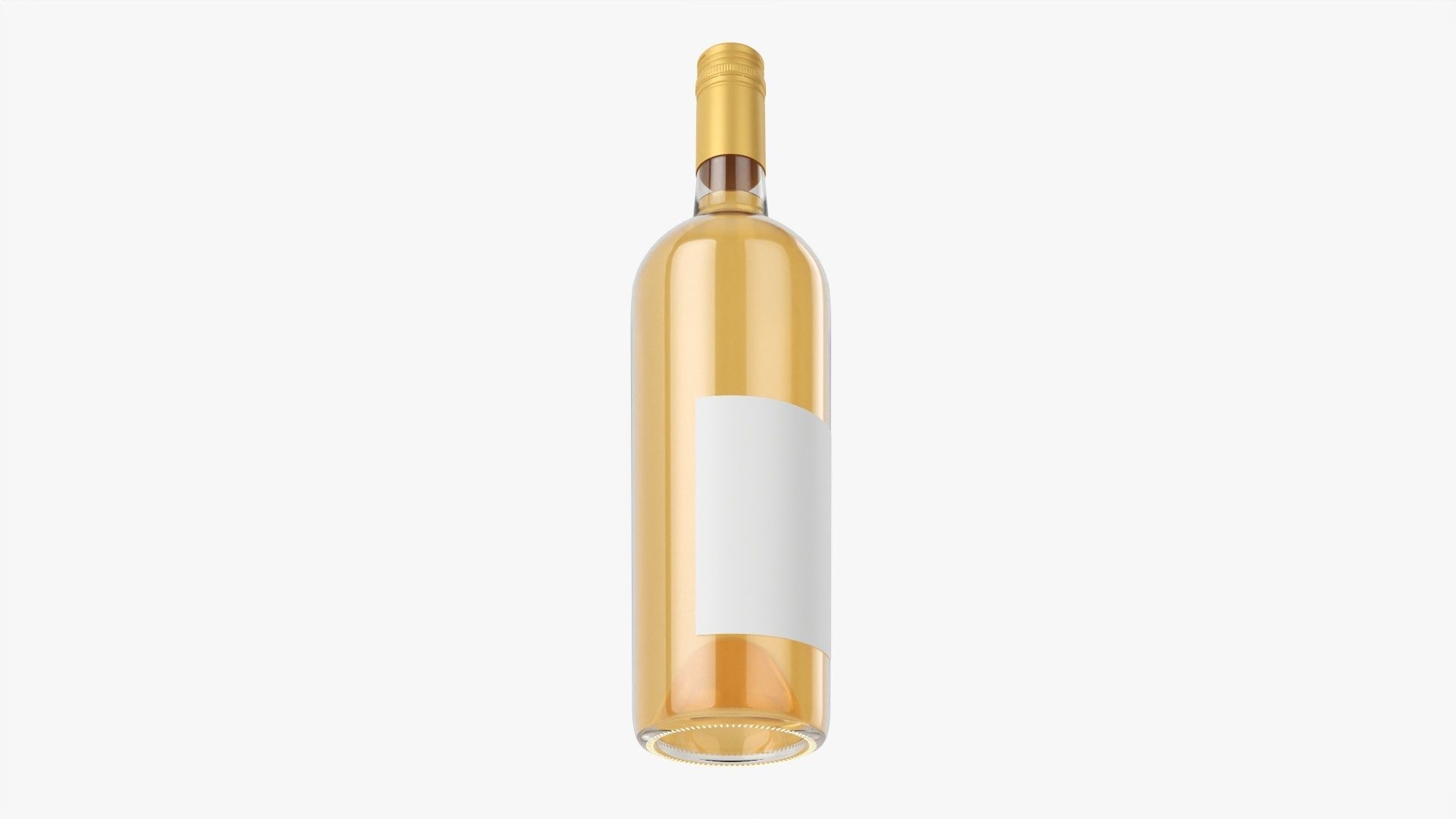 Wine bottle mockup 16 screw cap 3D model_2