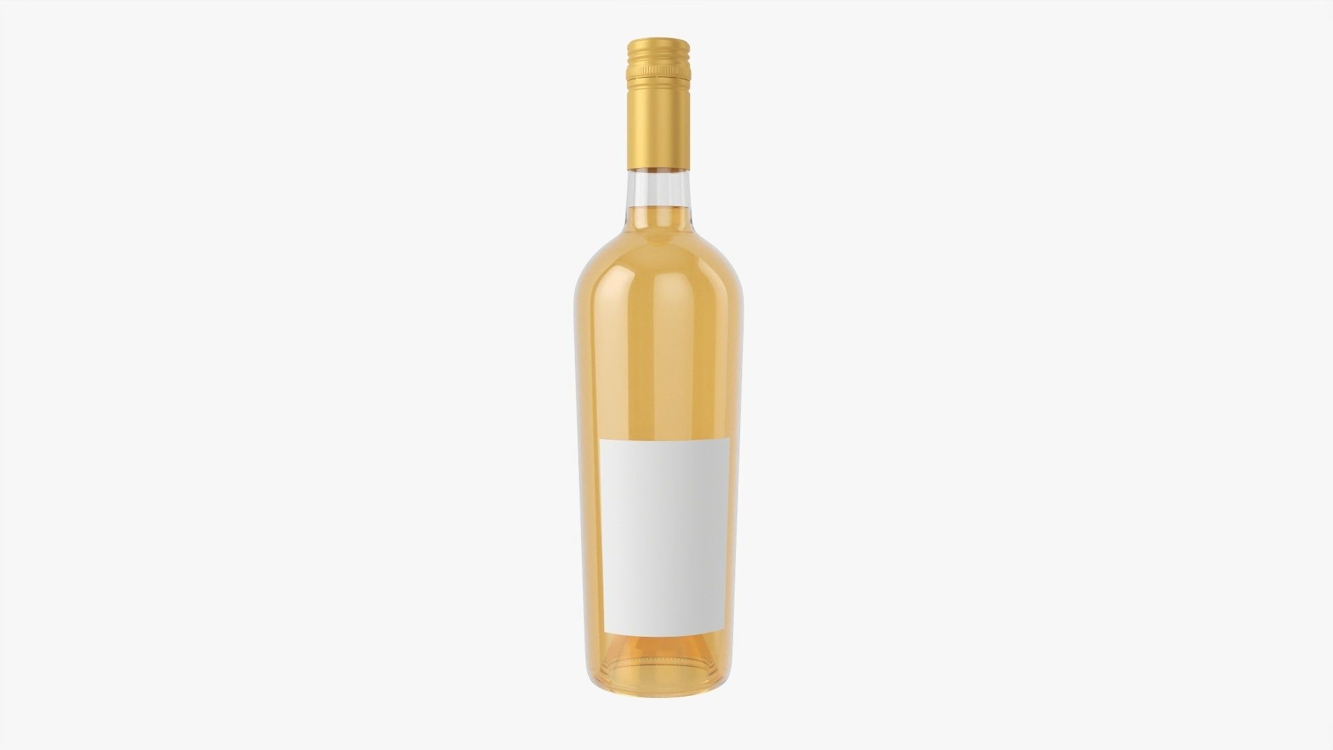 Wine bottle mockup 16 screw cap 3D model_1