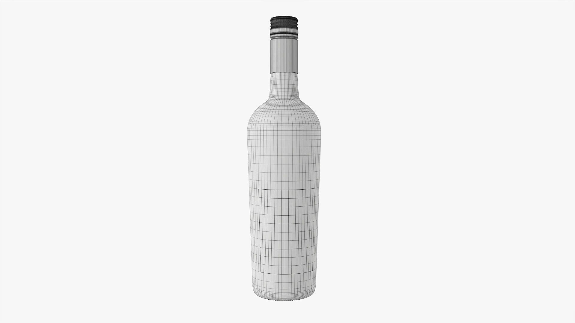 Wine bottle mockup 16 screw cap 3D model_6