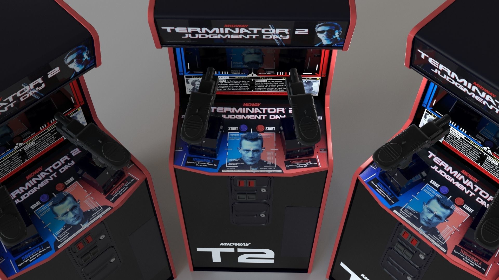 Terminator 2 Judgement Day Arcade Game 3D model_6