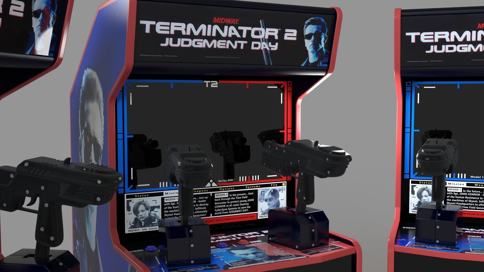 Terminator 2 Judgement Day Arcade Game 3D model_5