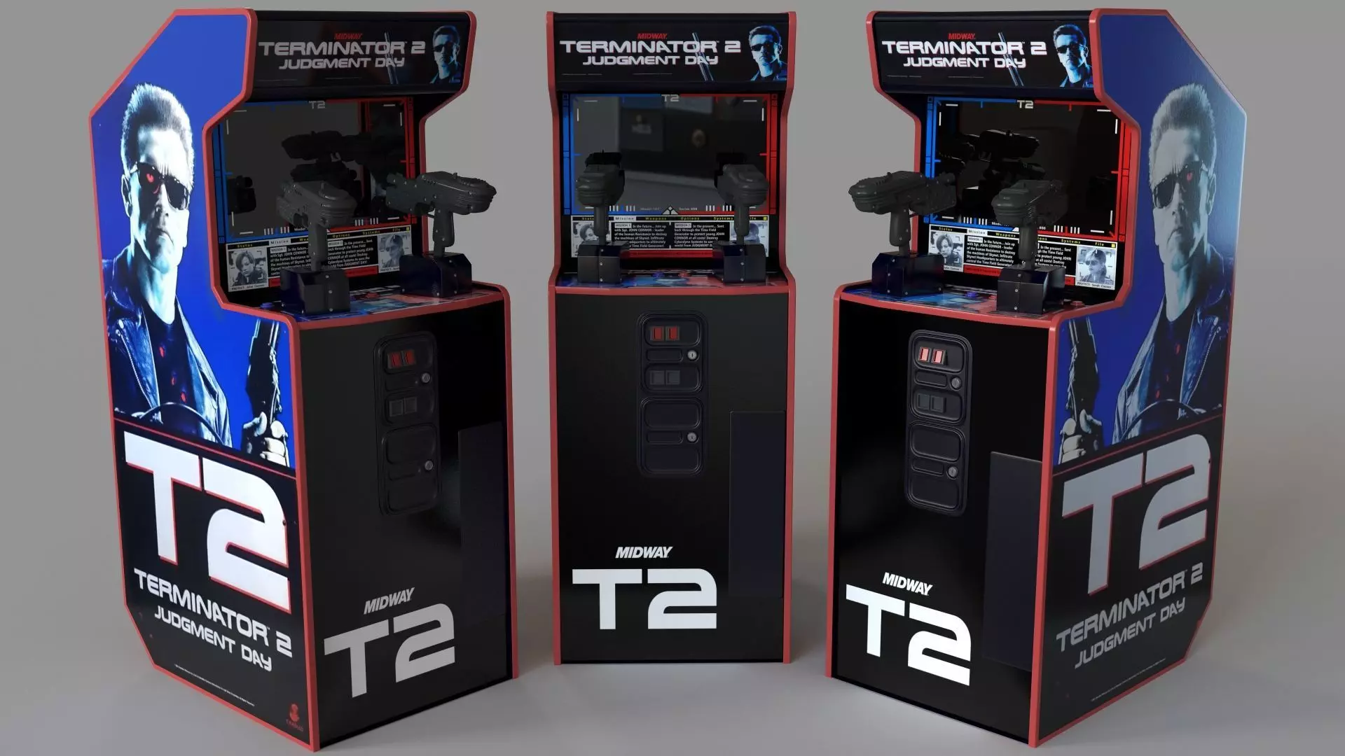 Terminator 2 Judgement Day Arcade Game 3D model_0