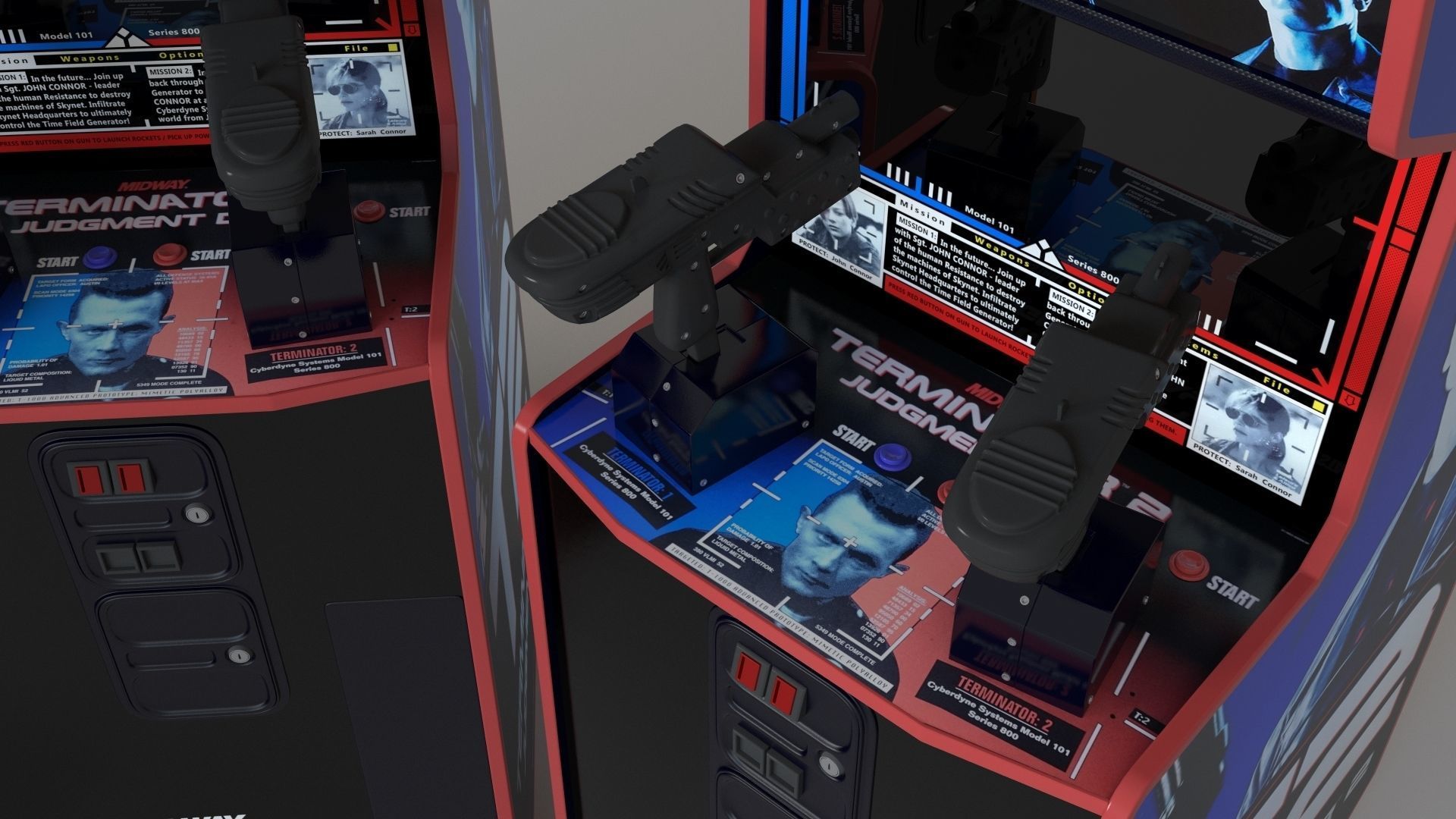 Terminator 2 Judgement Day Arcade Game 3D model_2