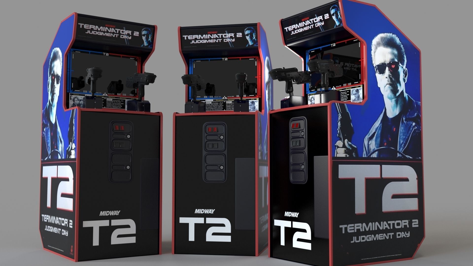 Terminator 2 Judgement Day Arcade Game 3D model_7