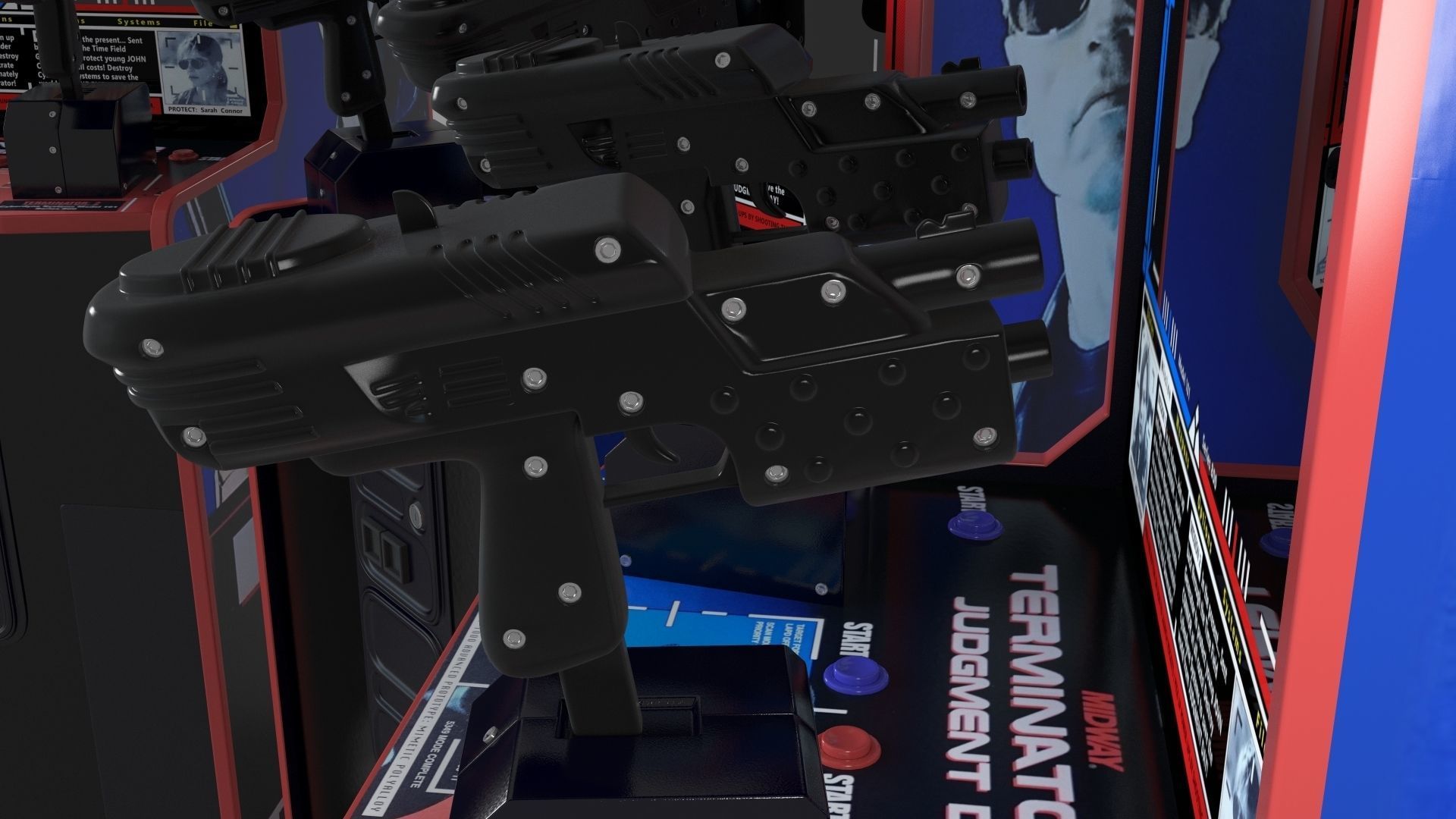 Terminator 2 Judgement Day Arcade Game 3D model_3