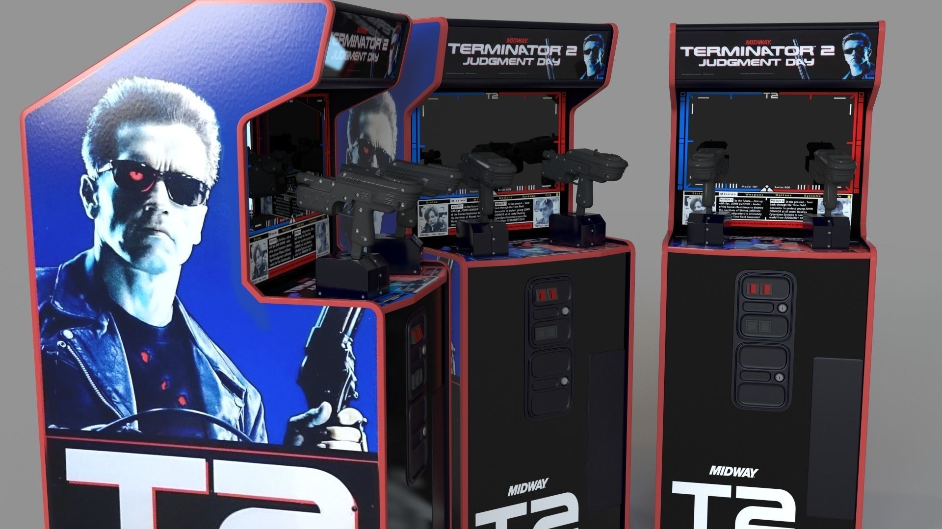 Terminator 2 Judgement Day Arcade Game 3D model_1