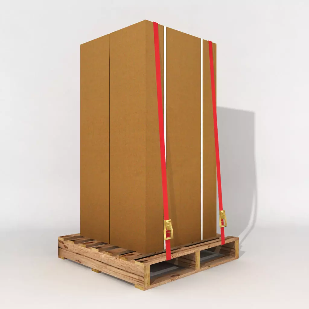 pallets with large boxes for dispatch Low-poly 3D model