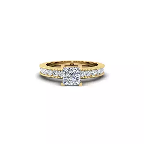 Princess Engagement Ring 3d Model 