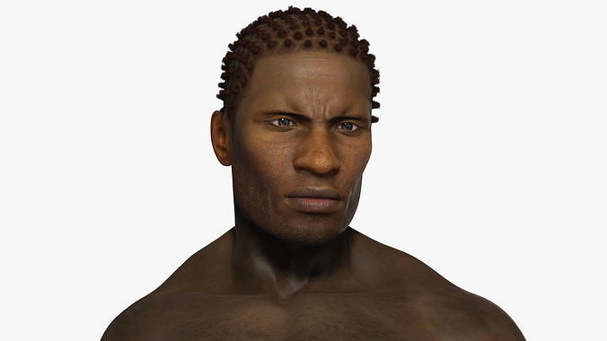 African Man Rigged Character 3D model