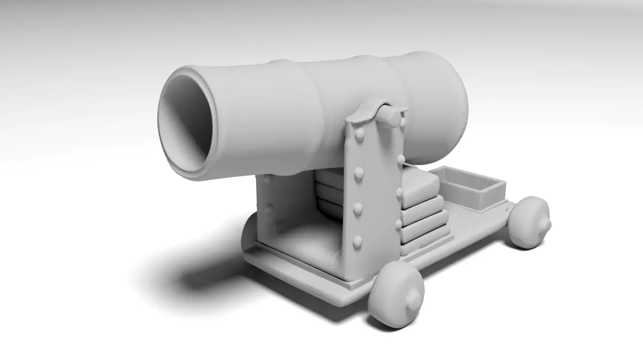 war cannon for 3D print 3D print model