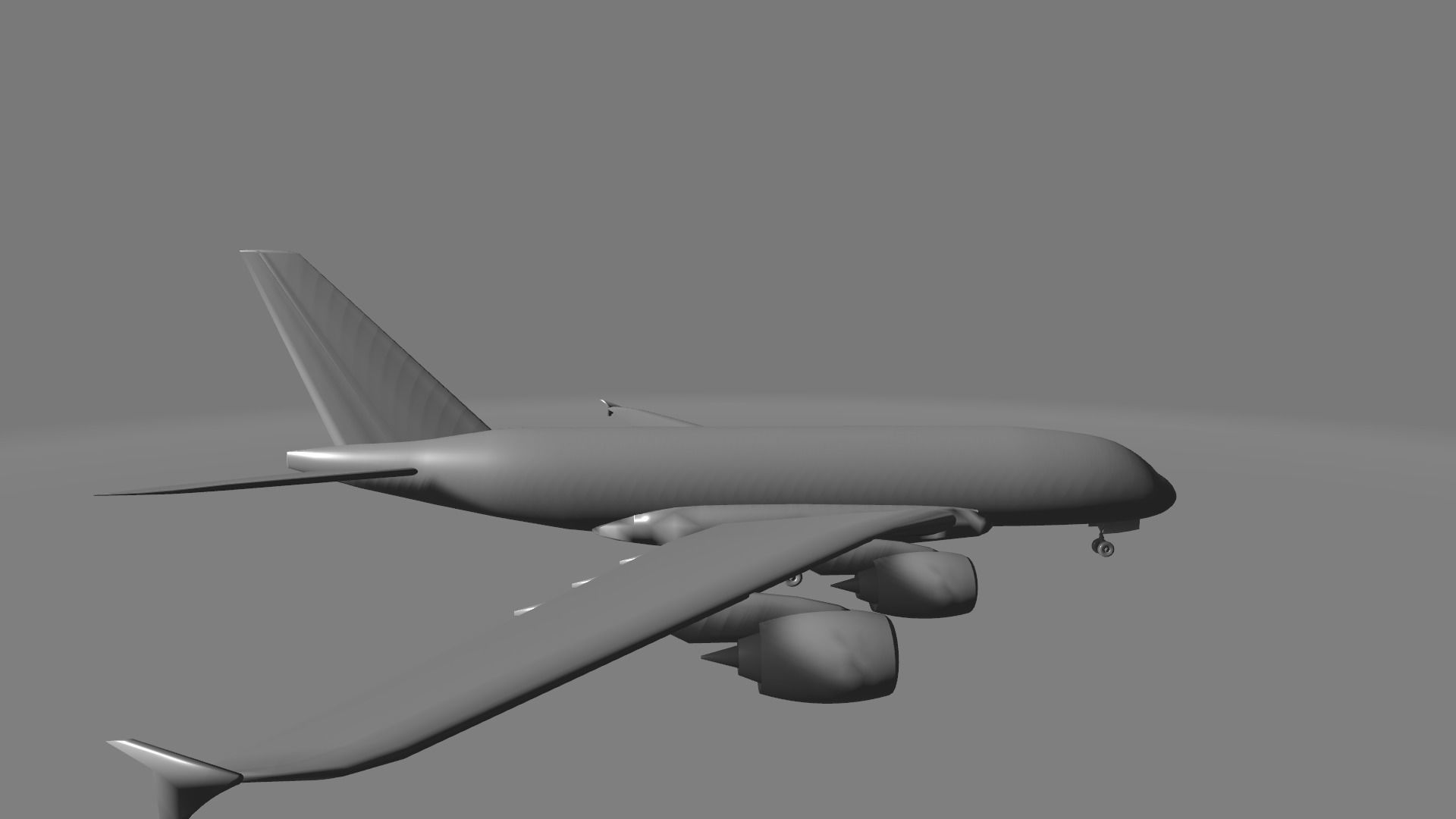Airbus A380 Super-jumbo Free low-poly 3D model_2