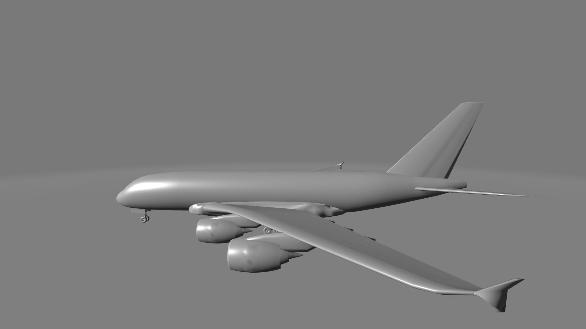 Airbus A380 Super-jumbo Free low-poly 3D model_3