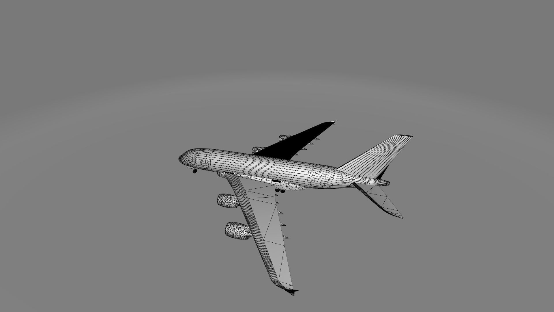 Airbus A380 Super-jumbo Free low-poly 3D model_5