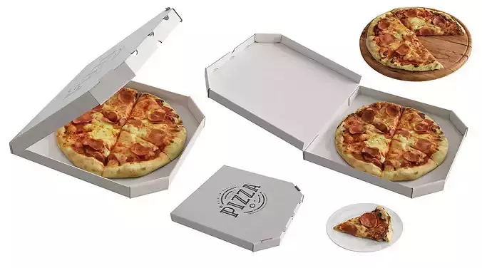Pizza BLENDER 3D Model Cycles 3D model