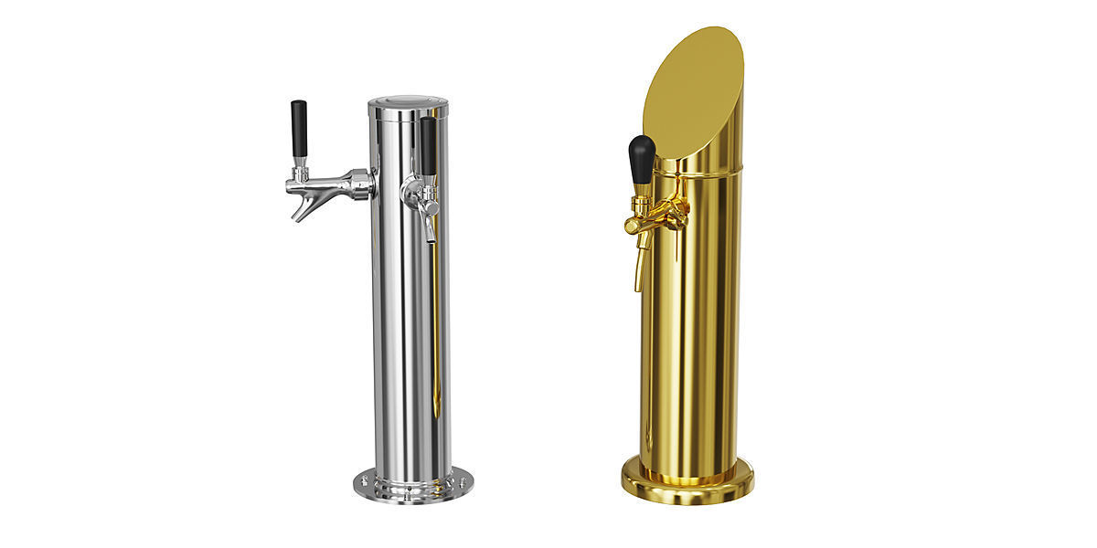 Beer Towers Metal BLENDER 3D Model Cycles 3D model_2