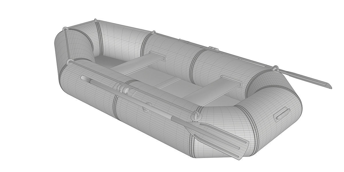 Inflatable Boat BLENDER 3D Model Cycles 3D model_2