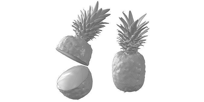 Pineapple BLENDER 3D Model Cycles 3D model 3
