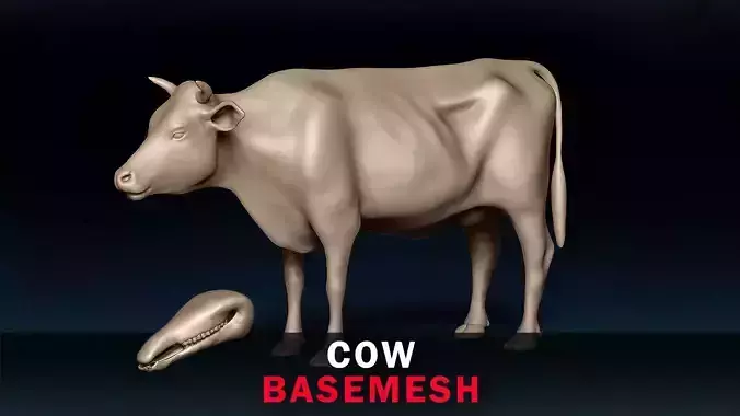 Cow Base Mesh 3D model