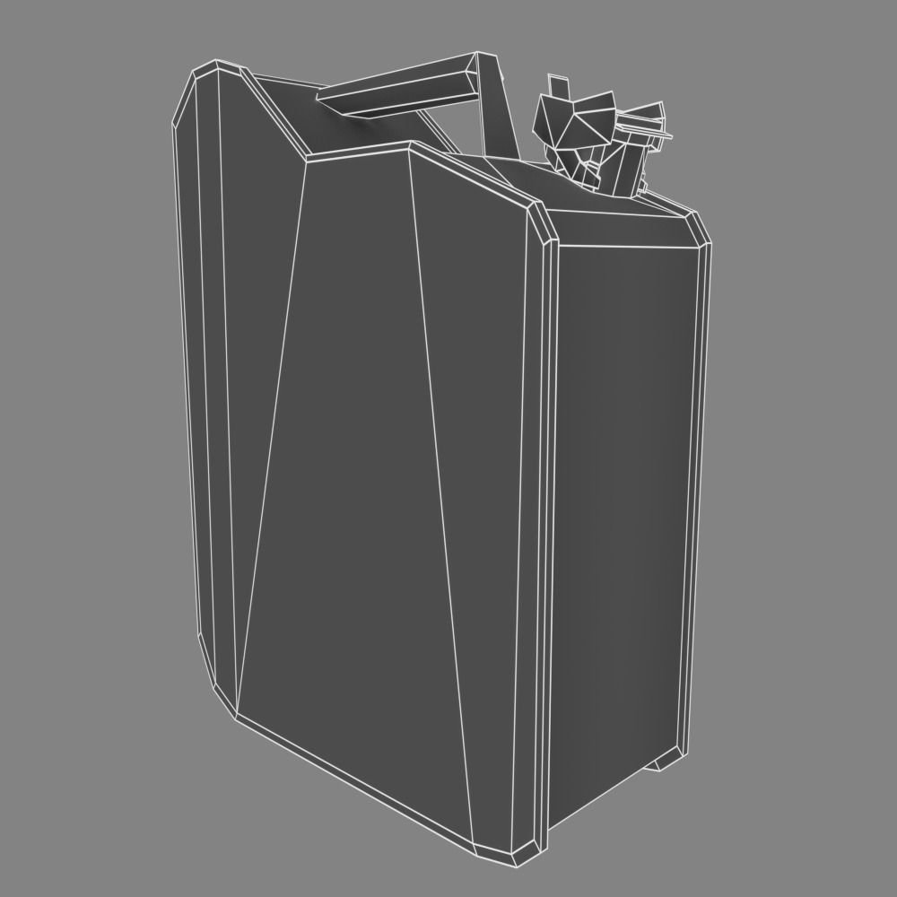 Canister - low poly gas can Low-poly 3D model_3