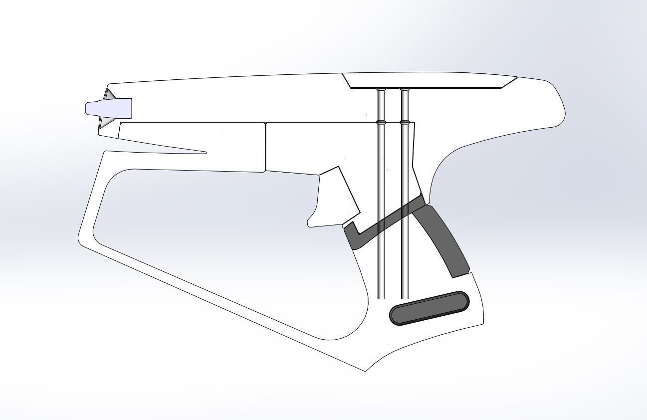 Maquis Blaster pistol from Star Trek Enterprise TV series 3D print model_31
