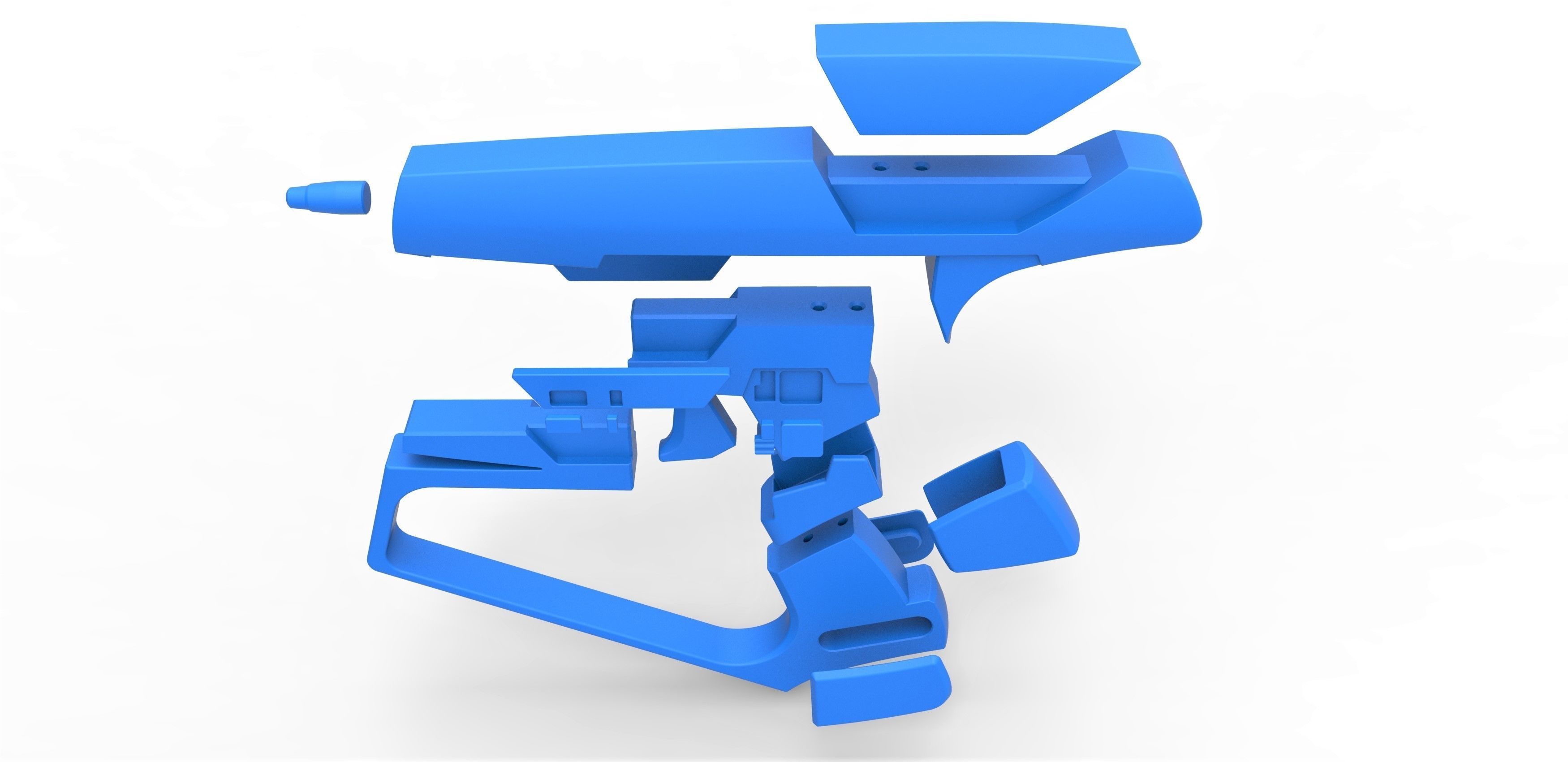 Maquis Blaster pistol from Star Trek Enterprise TV series 3D print model_29