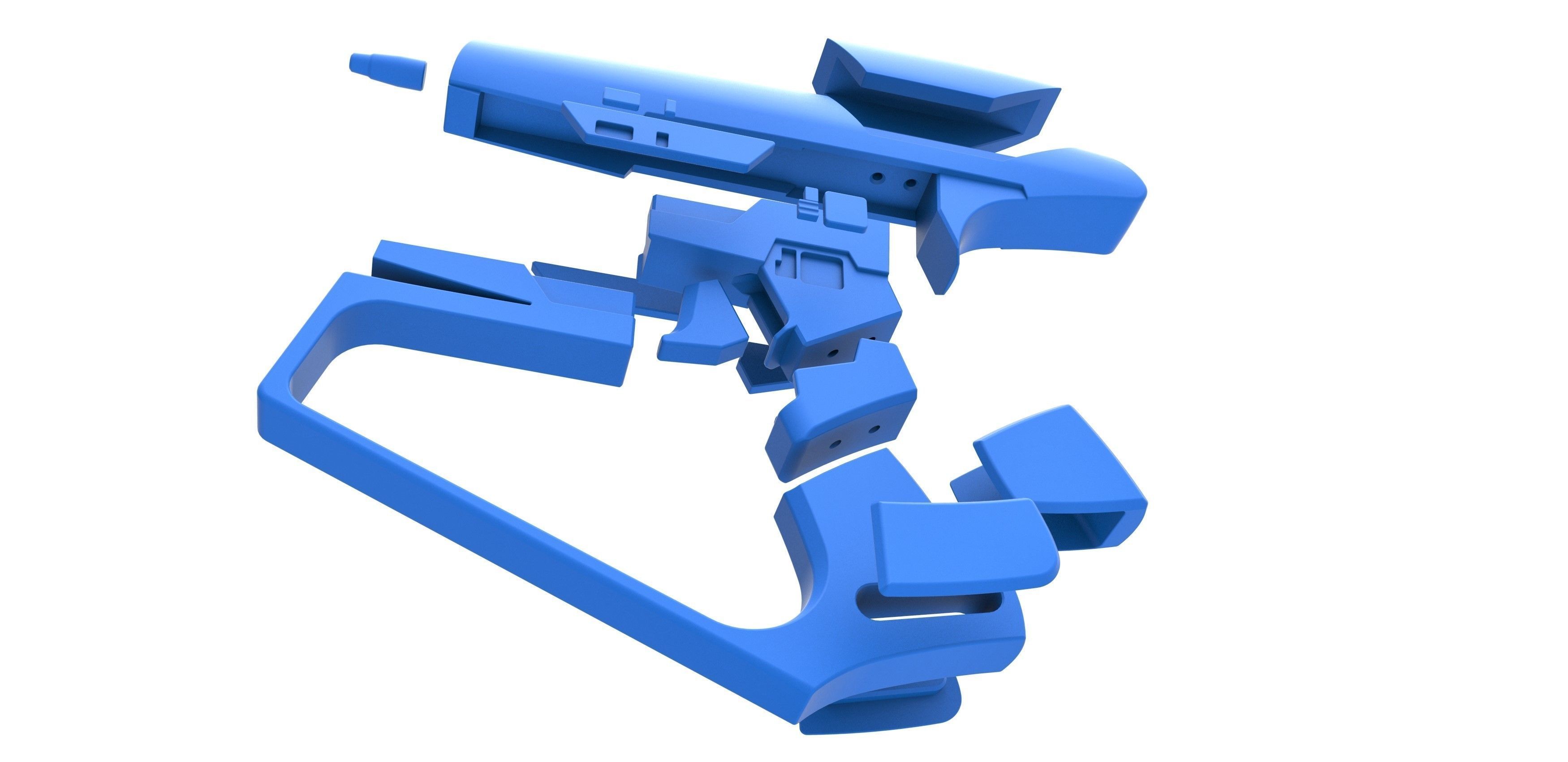 Maquis Blaster pistol from Star Trek Enterprise TV series 3D print model_26