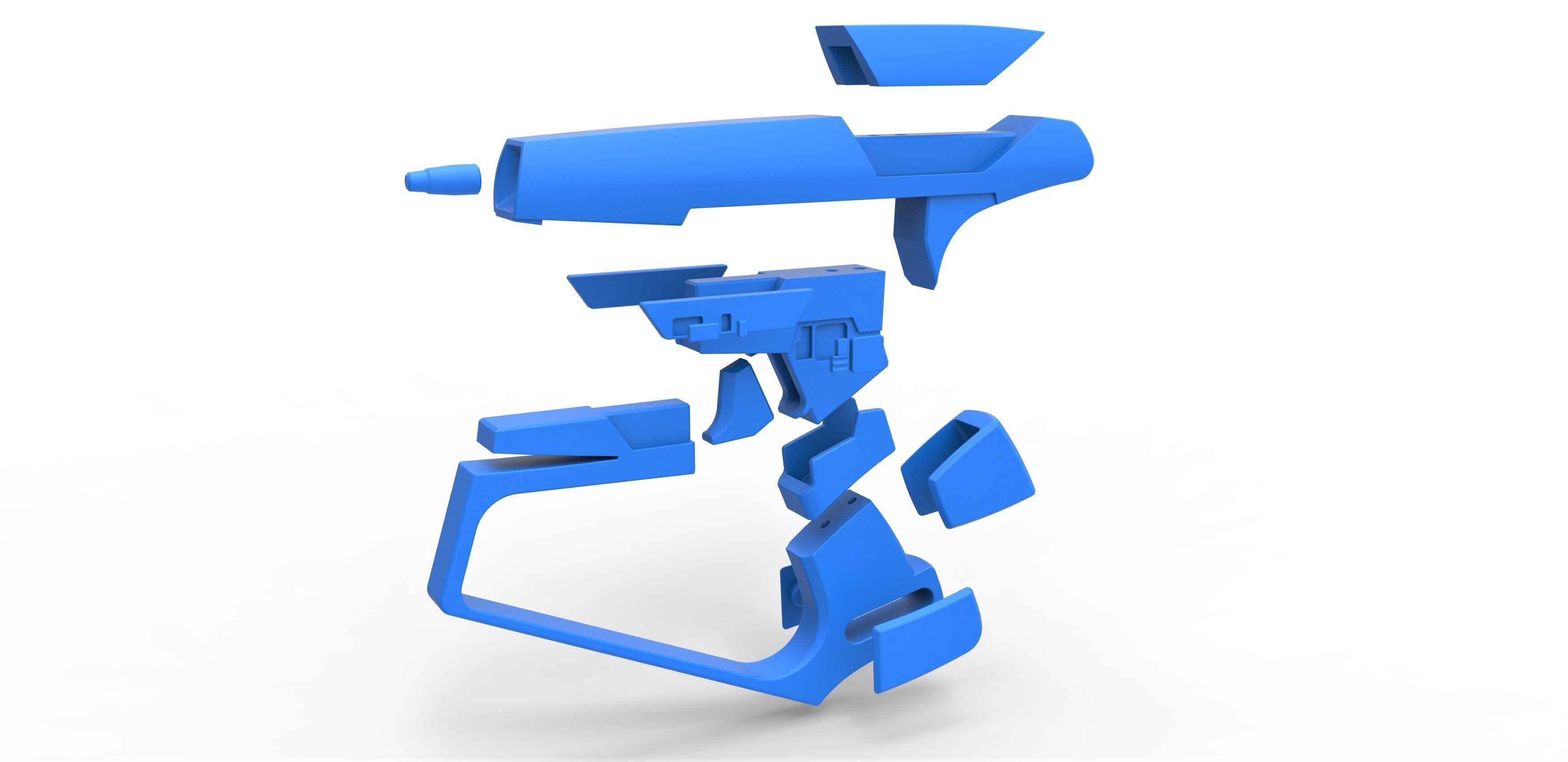 Maquis Blaster pistol from Star Trek Enterprise TV series 3D print model_25