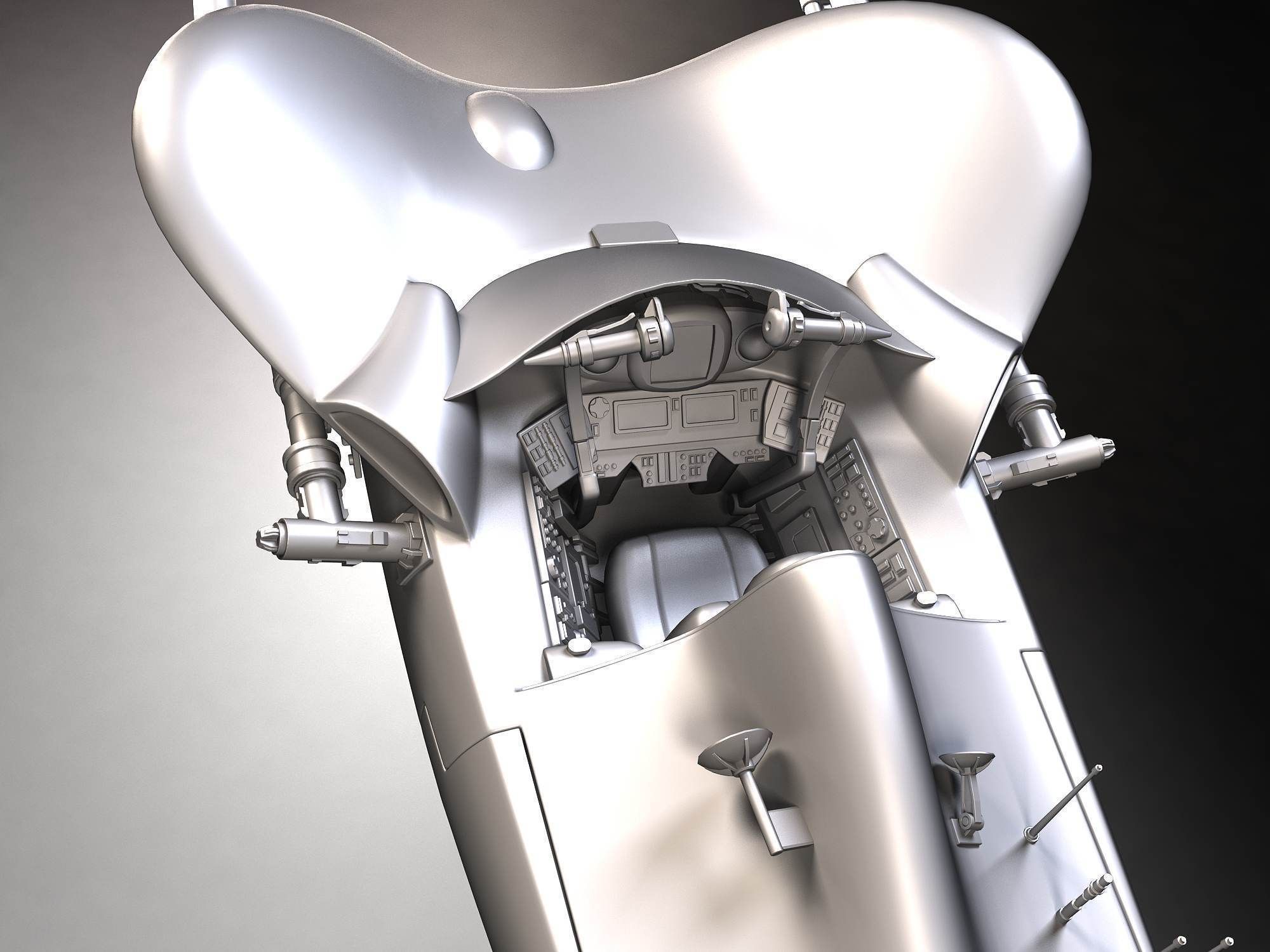 Star Wars Pod Racer with Anakin 3D model_12