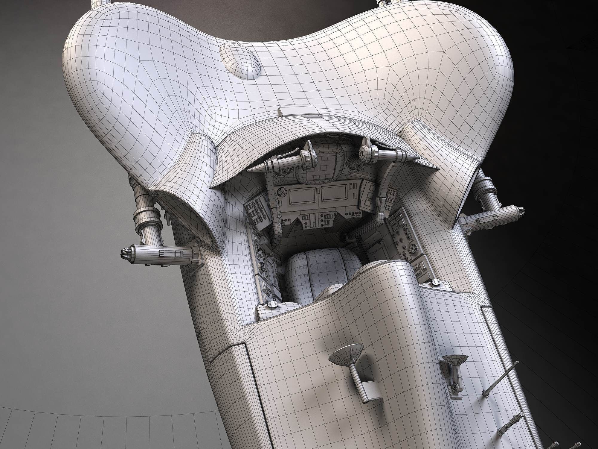 Star Wars Pod Racer with Anakin 3D model_17